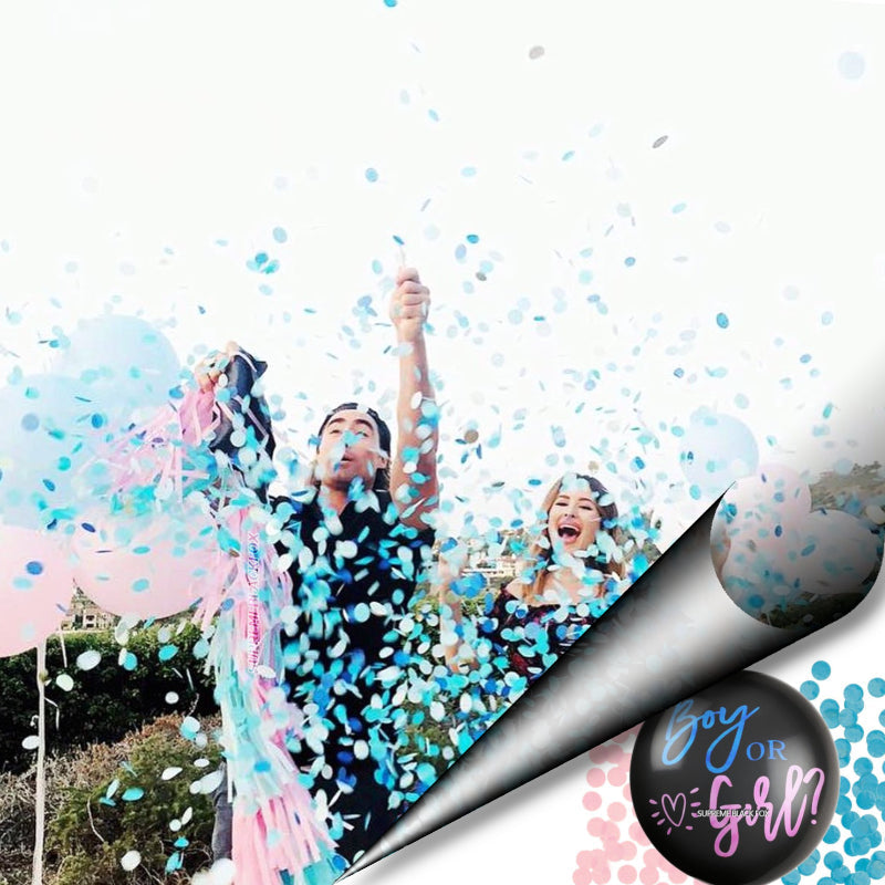 Pink Gender Reveal Confetti & Smoke Cannons (8 Pack