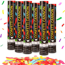 Load image into Gallery viewer, 12&quot; Confetti Cannon (8 Pack) - Large (12 Inch) Cannons Compressed Party Poppers Blaster Graduation New Years Eve Wedding Celebrations Birthday Confetti Cannon Supreme Black Fox 
