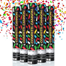 Load image into Gallery viewer, 12&quot; Confetti Cannon (8 Pack) - Large (12 Inch) Cannons Compressed Party Poppers Blaster Graduation New Years Eve Wedding Celebrations Birthday Confetti Cannon Supreme Black Fox 
