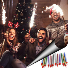 Cargar imagen en el visor de la galería, 12 Multi Color Sparkling Candles (Large) - Birthday Party Wedding Bottle Service - Candle Sparklers Cake Sparkler Candles Supreme Black Fox 
