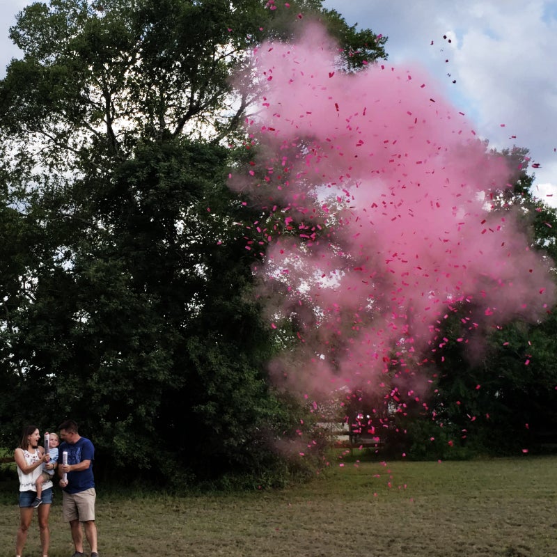 Powder Gender Reveal Cannons – POOF THERE IT IS!